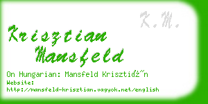 krisztian mansfeld business card